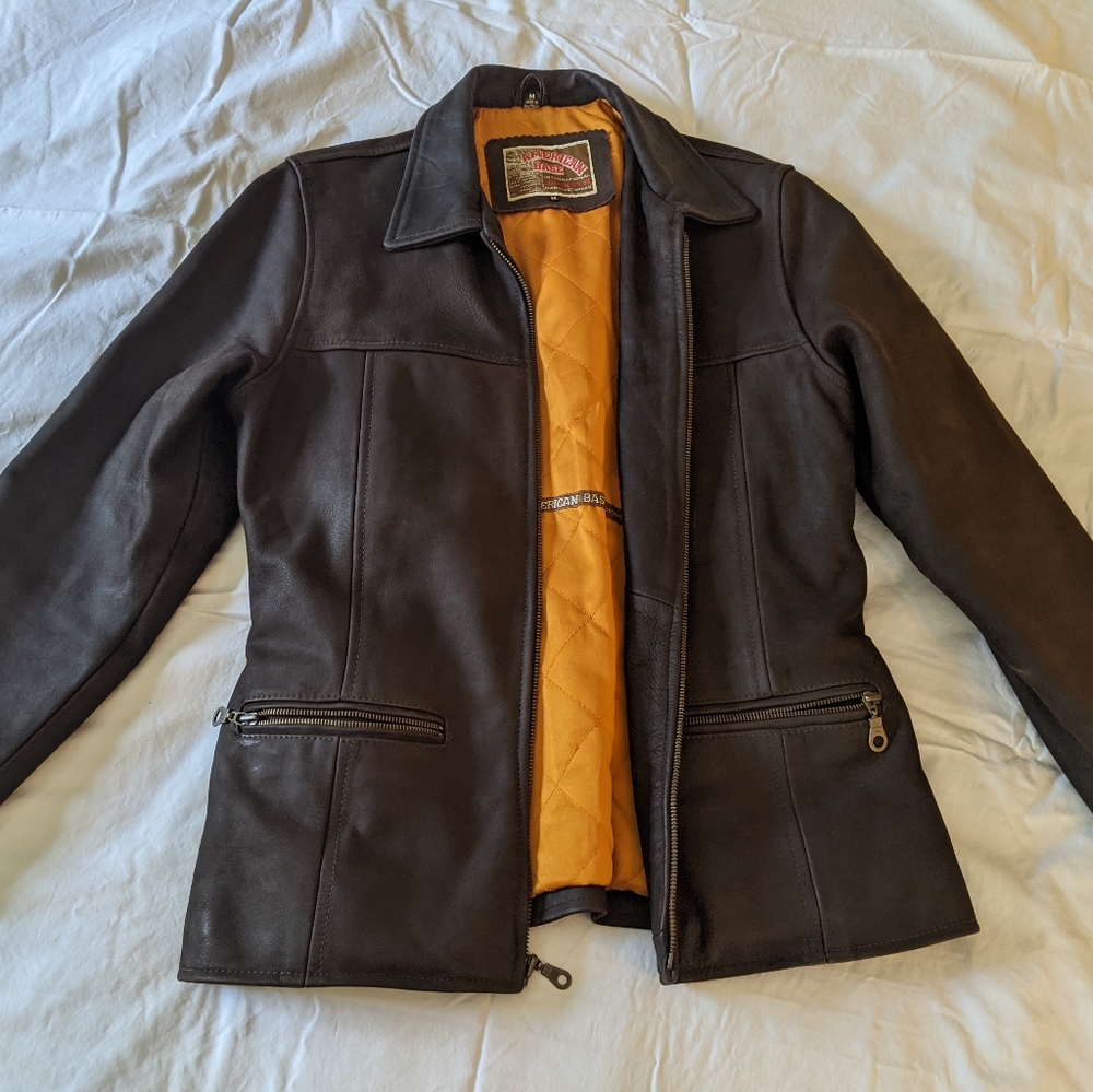 American Base Women's Genuine Leather Jacket - Picture 14 of 14